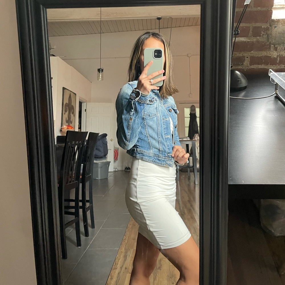 H&M cropped denim jacket